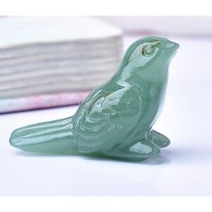 Green Aventurine Bird Figurine Crystal Carving‎ Healing Stone Home Decor Gift